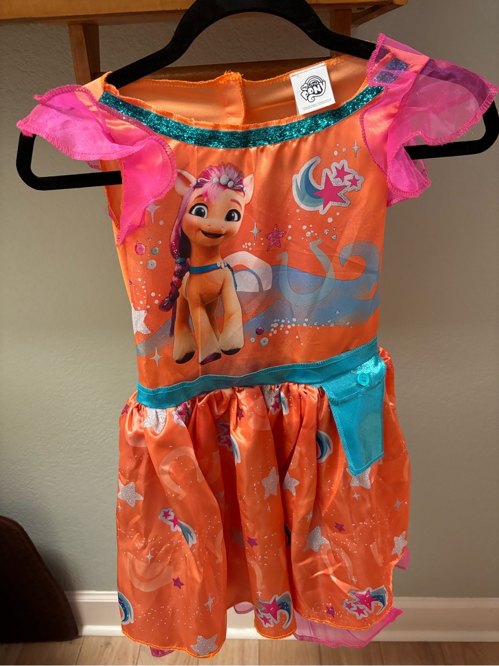 My Little Pony Orange & Pink Dress with Teal Accents
